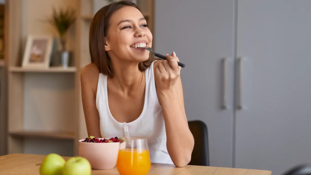 Eat one bite with your non-dominant hand