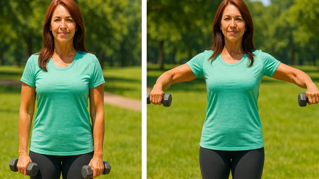 Do 1 minute of lateral raises