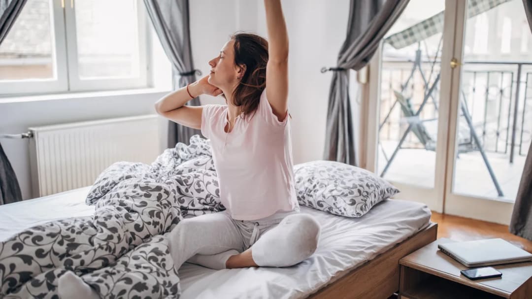 Stretch for 5 minutes after waking up