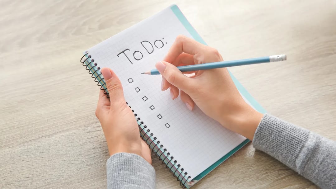 Make a to-do list for today