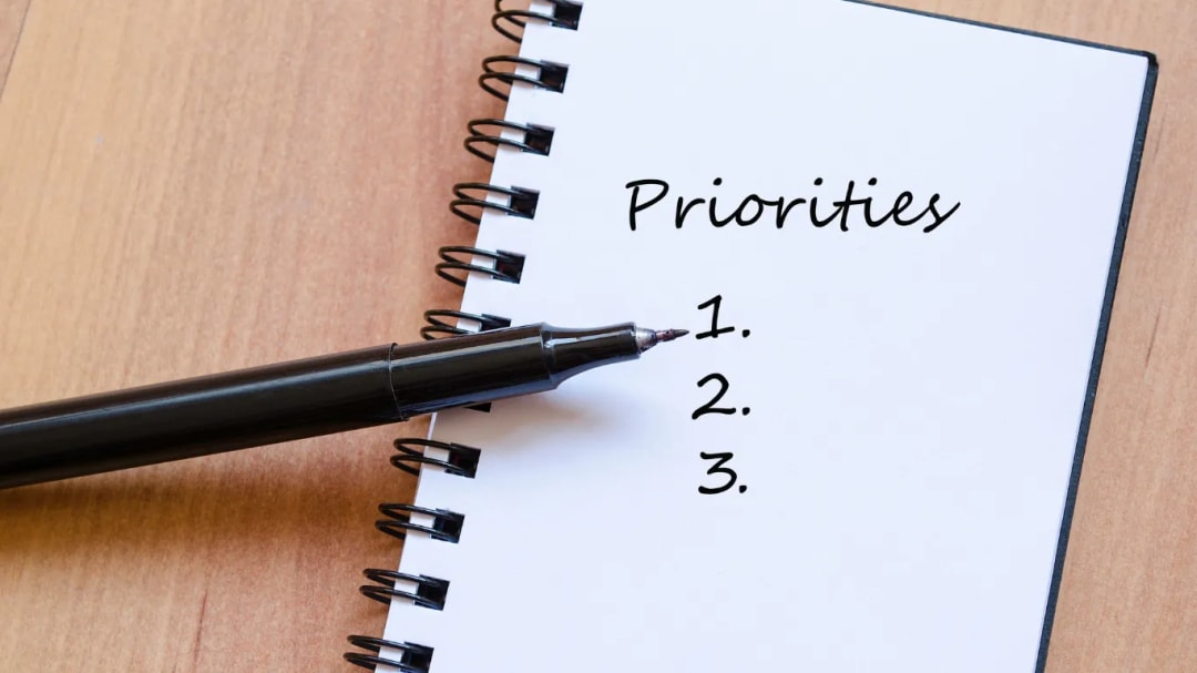 Write Down Your Top Three Priorities for the Day