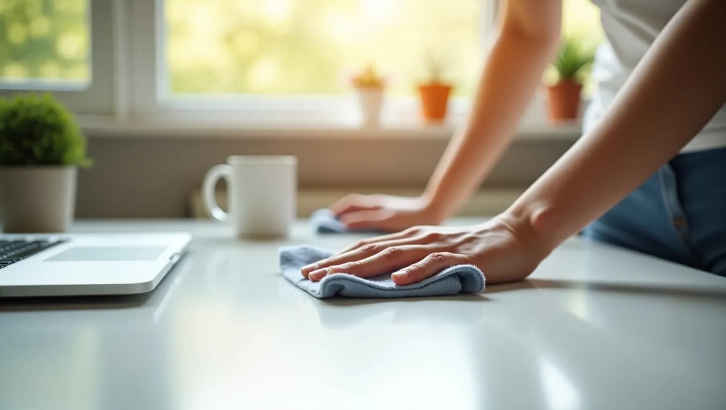 Wisch deine Schreibtischoberfläche ab