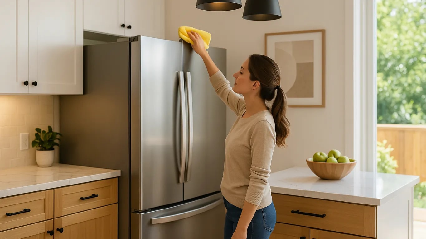 Dust the top of your refrigerator or another high, often-missed surface