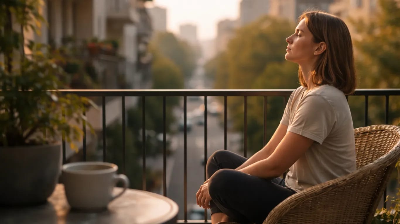 Listen to the most distant sound you can hear, then the closest