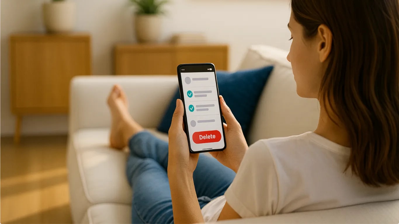 Lösche 3 alte Textnachrichten