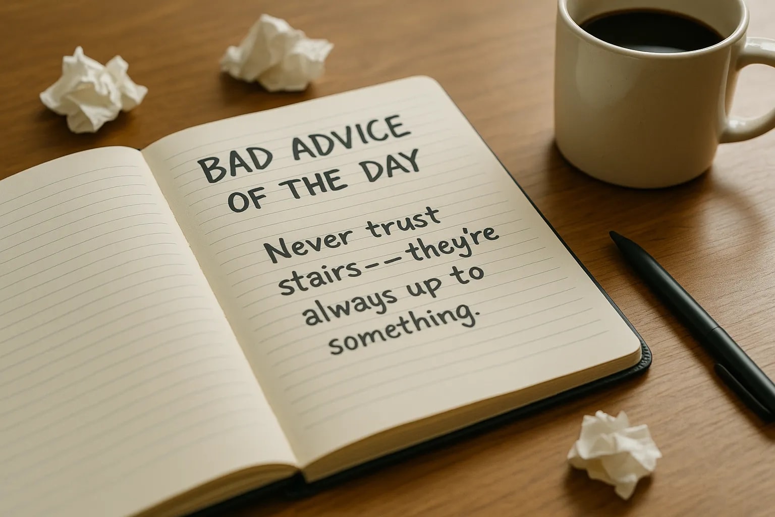 Write down one piece of 'bad' advice that is actually funny