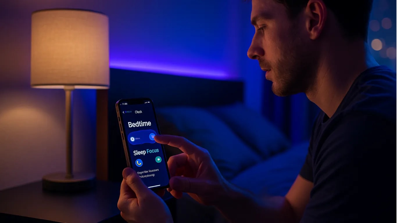 Set a 'Bedtime' focus or downtime mode on your phone