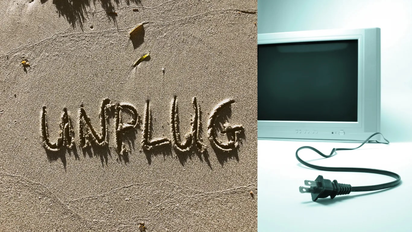 Unplug from screens for 1 minute