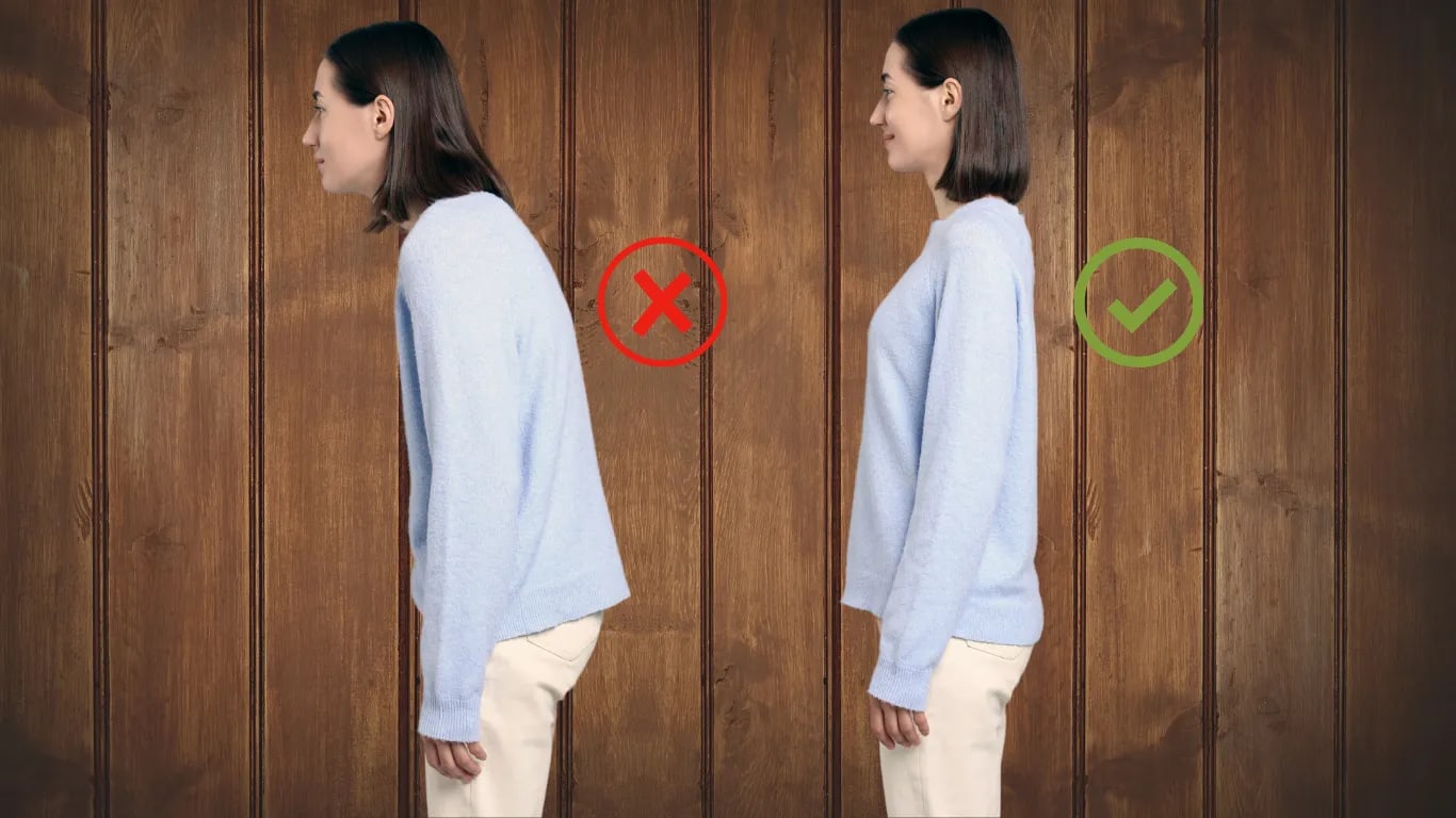 Párate erguido y practica una buena postura