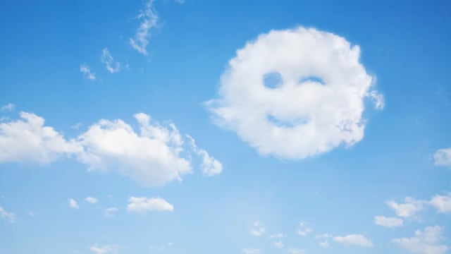 Look at the sky and observe the clouds