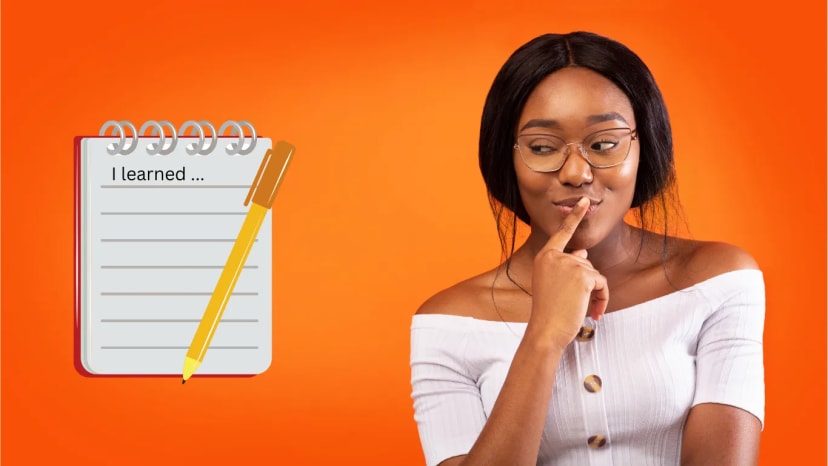 Daily habit: Write down one thing you learned today