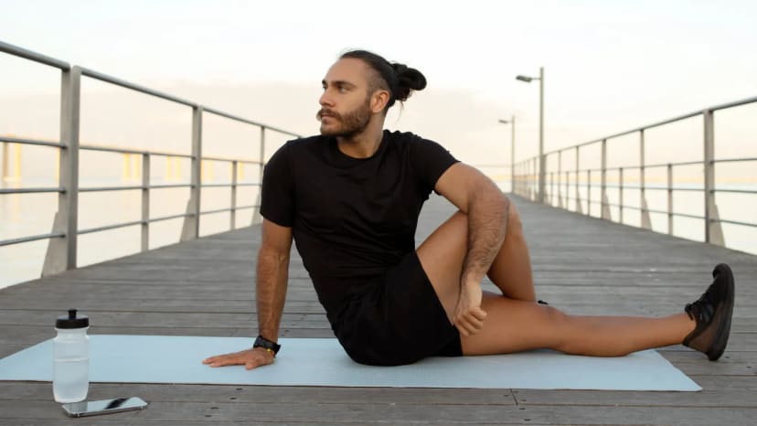 Daily habit: Do a seated spinal twist for 30 seconds each side