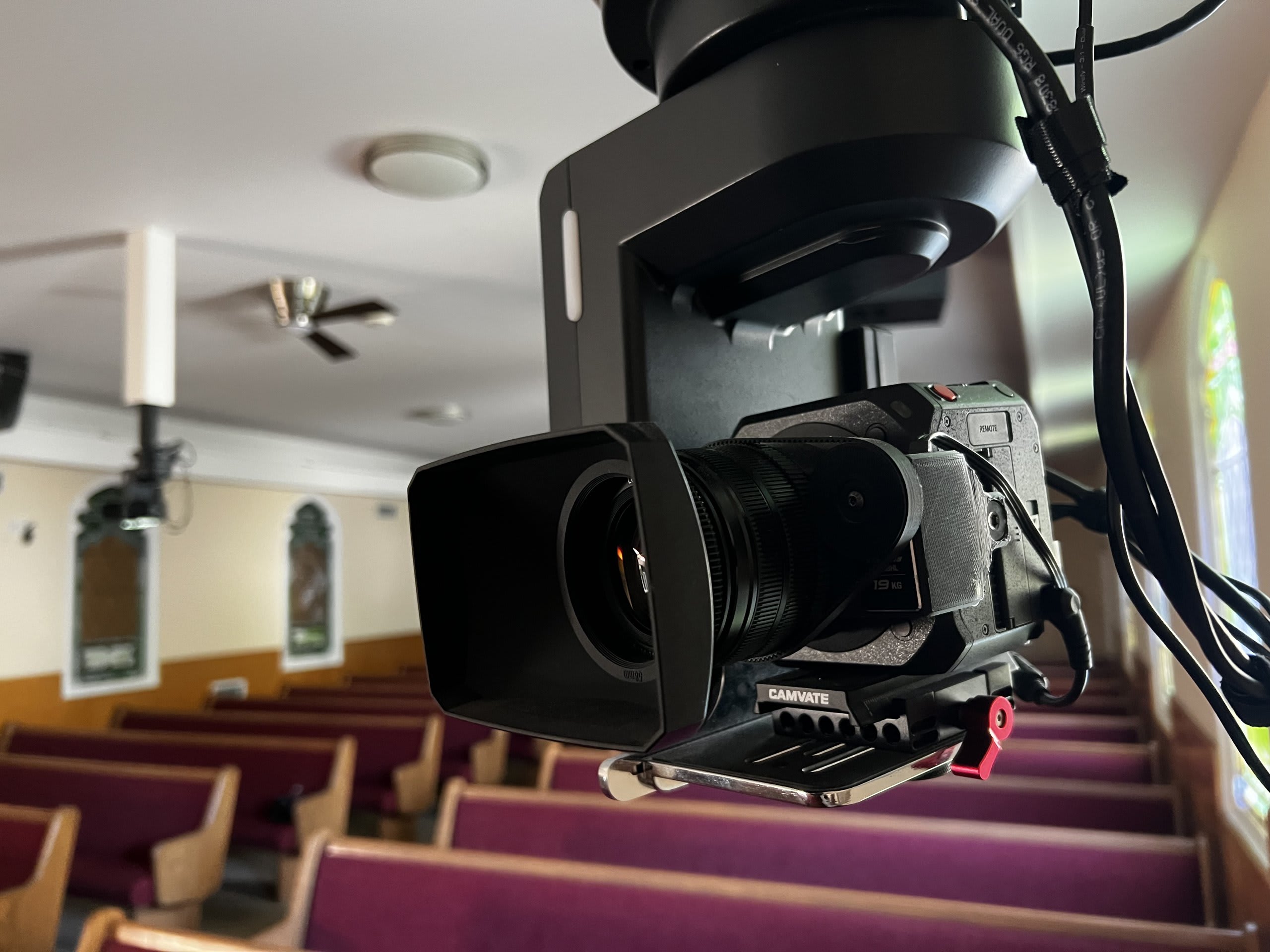 Robotic PTZ camera providing multi-camera coverage for a venue — Ermine Smart Home, Los Angeles