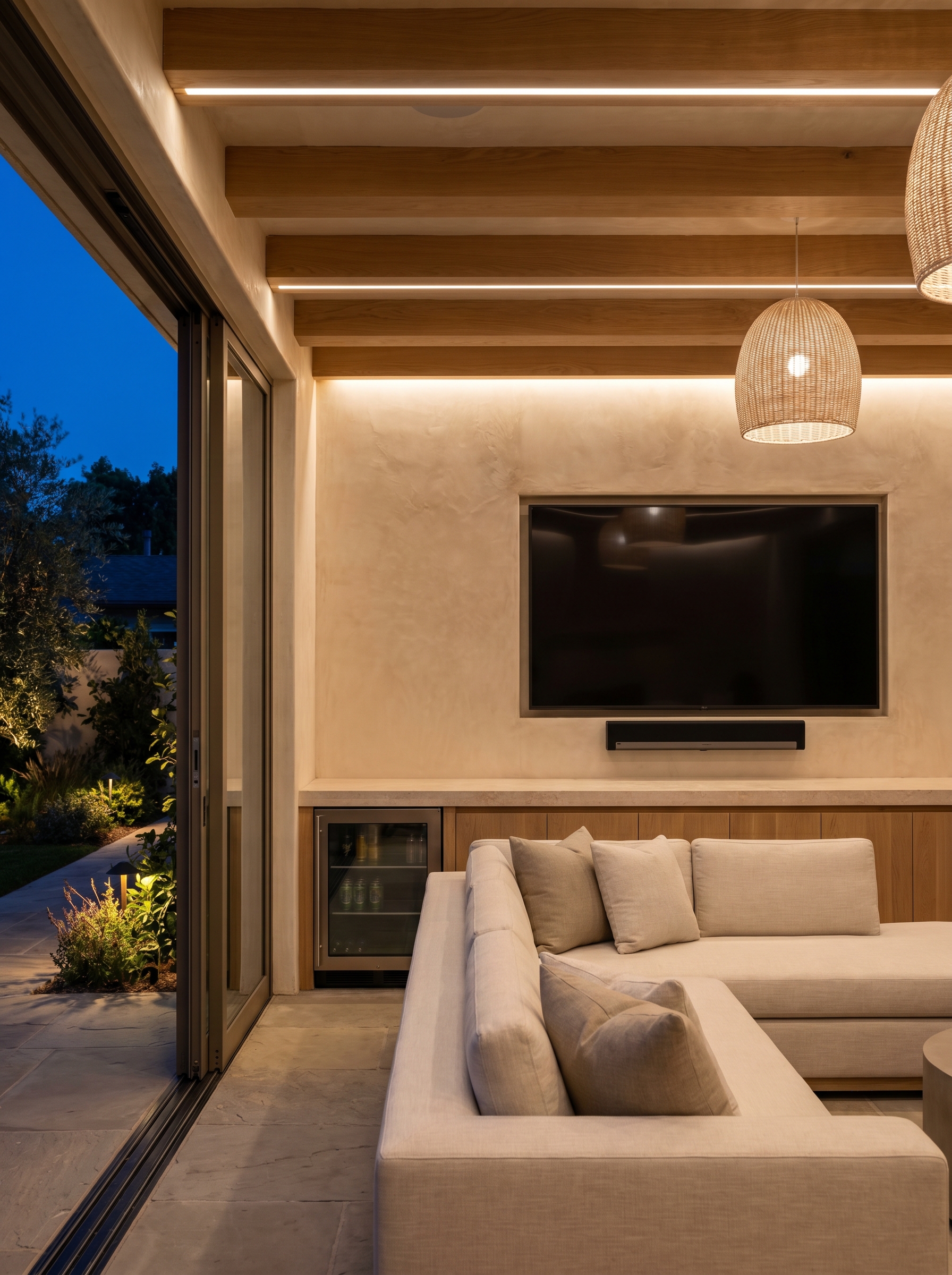 TVs that disappear — integrated television in custom millwork