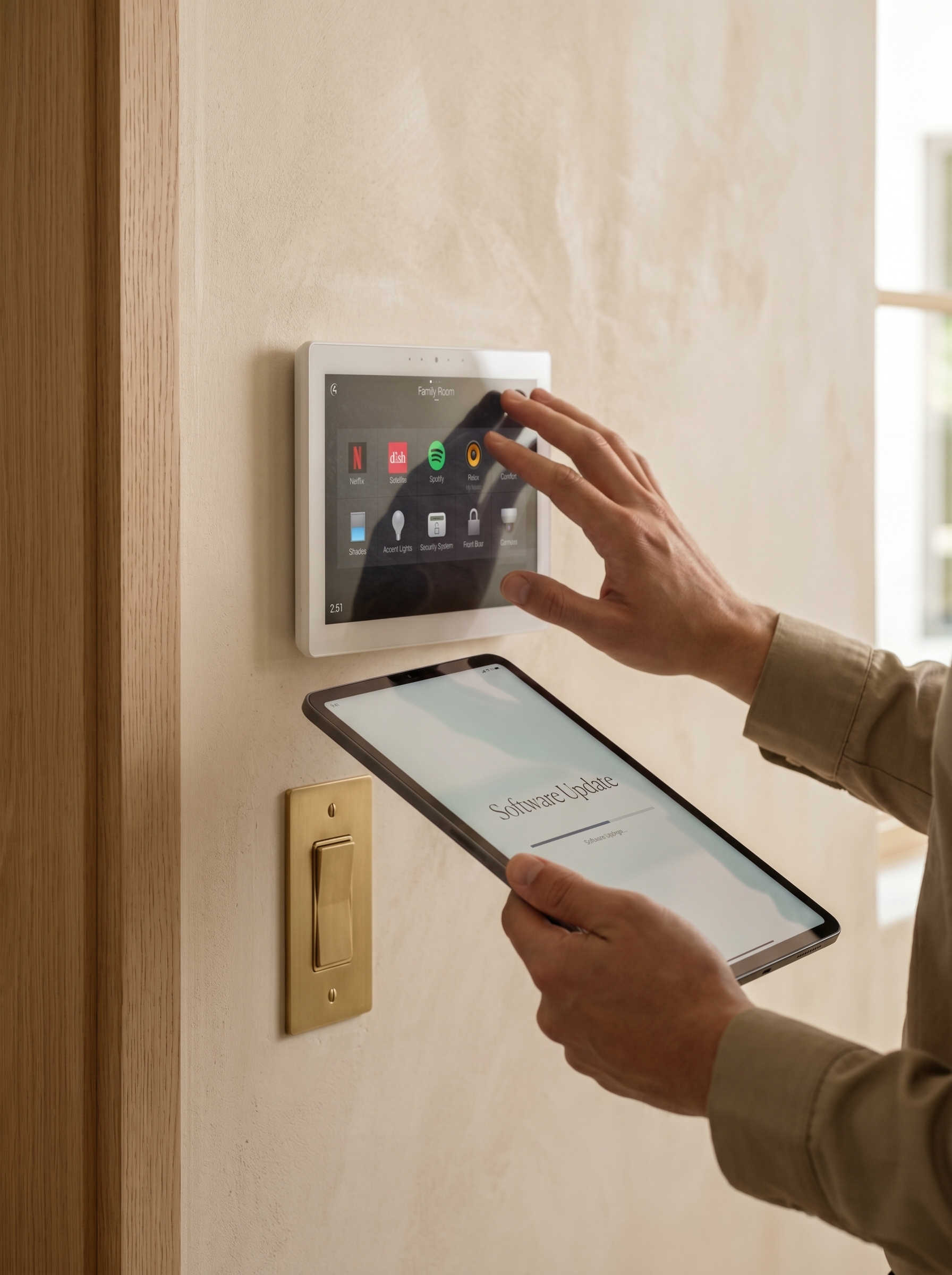 Regular updates — technician applying software update