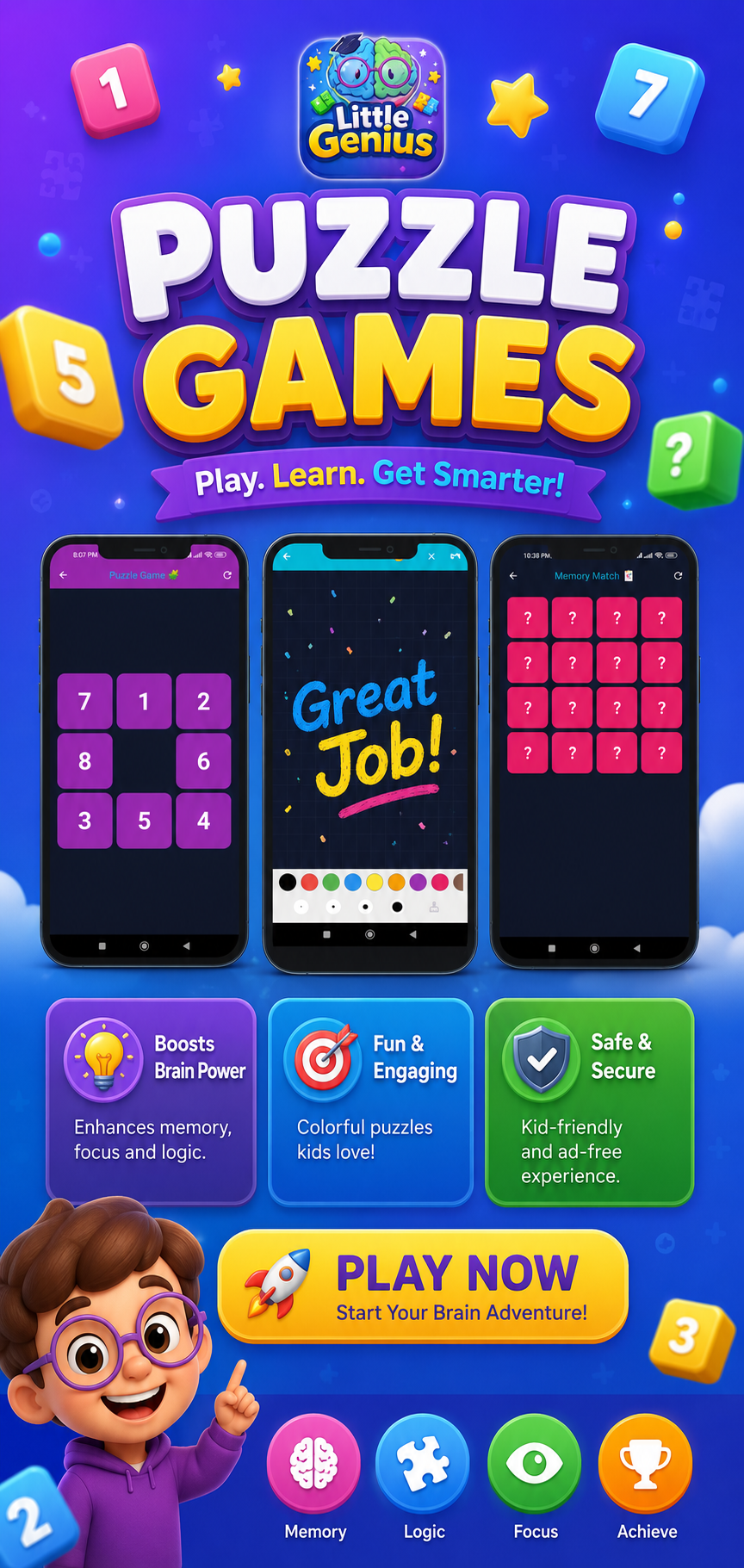Little Genius – Kids Learning App with Mini Games