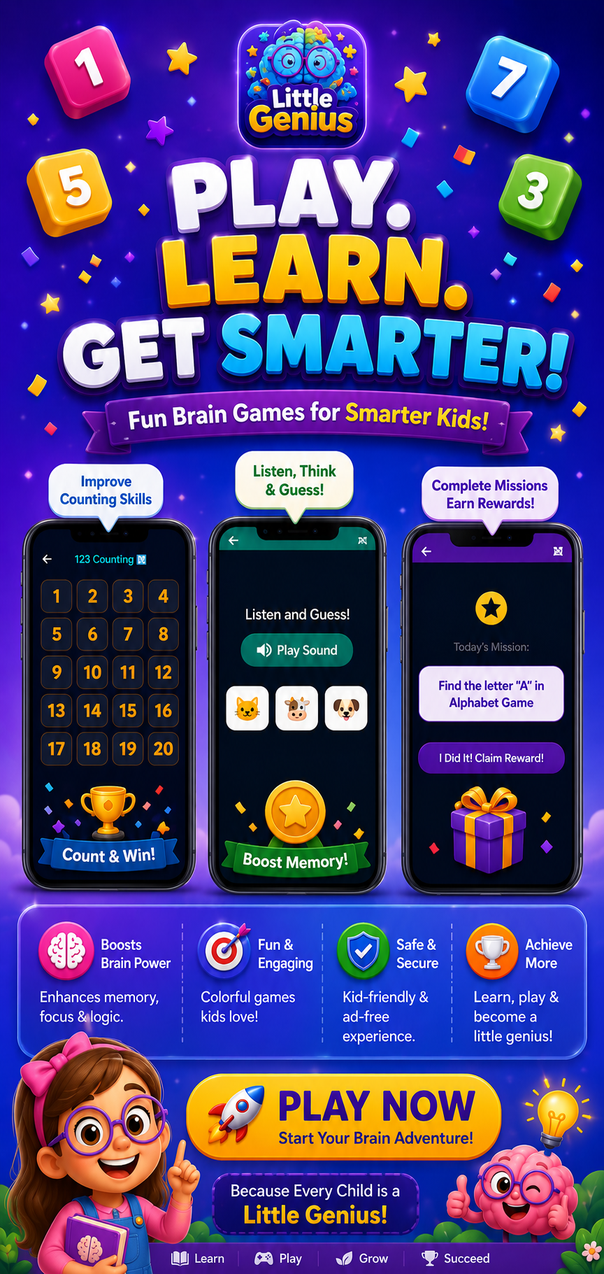 Little Genius – Kids Learning App with Mini Games