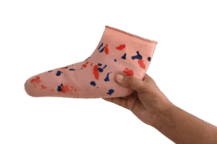 Sanitary socks for selected wet-floor and sanitation tasks