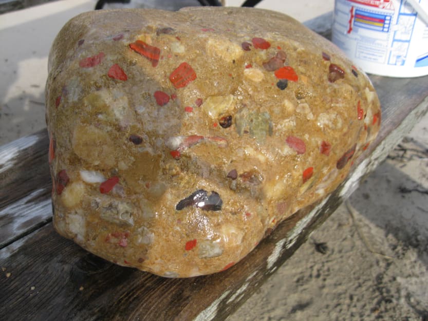 Found big pudding stone! Rock Tumbling Hobby