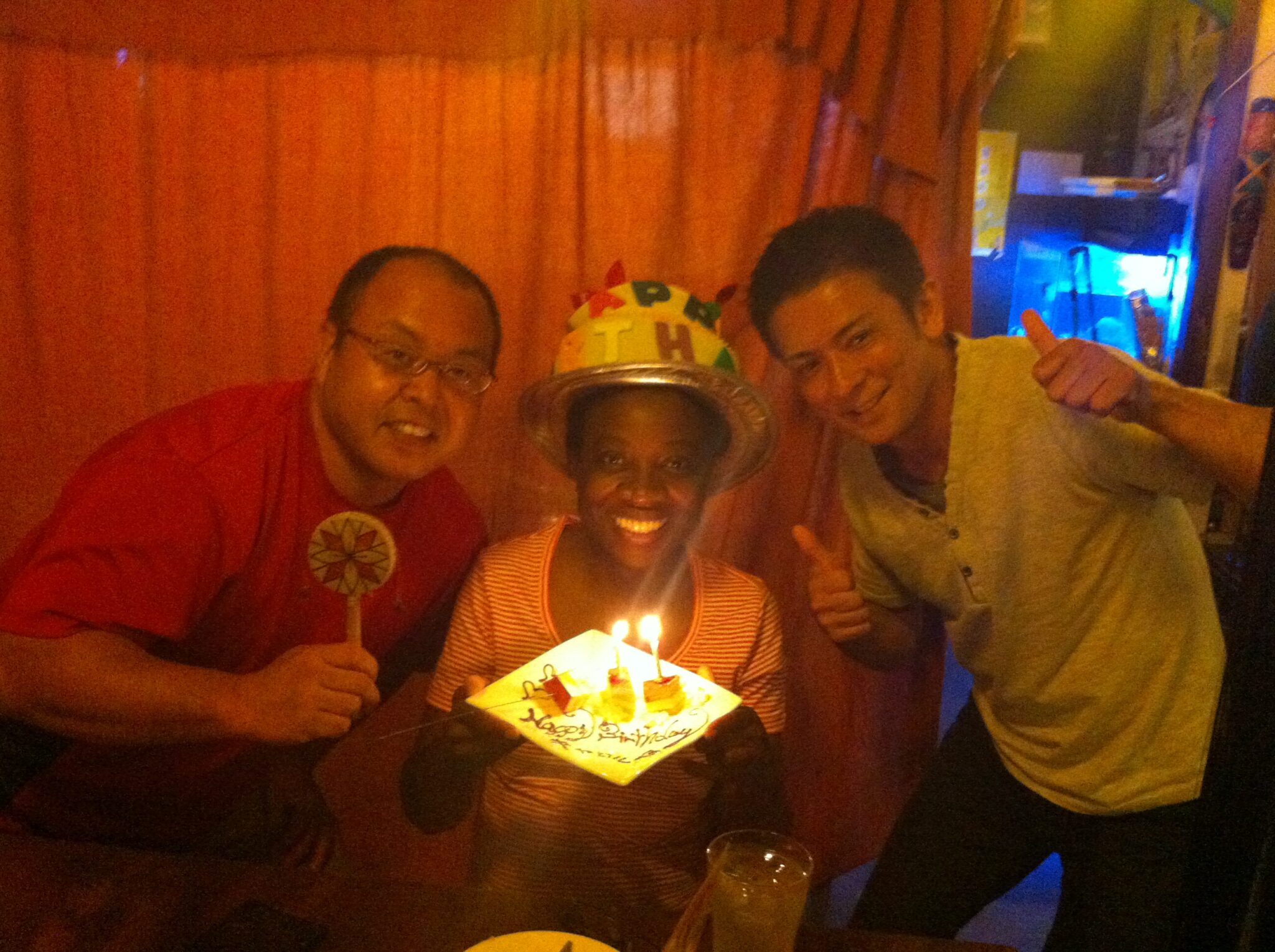 Birthday party with Japanese teachers