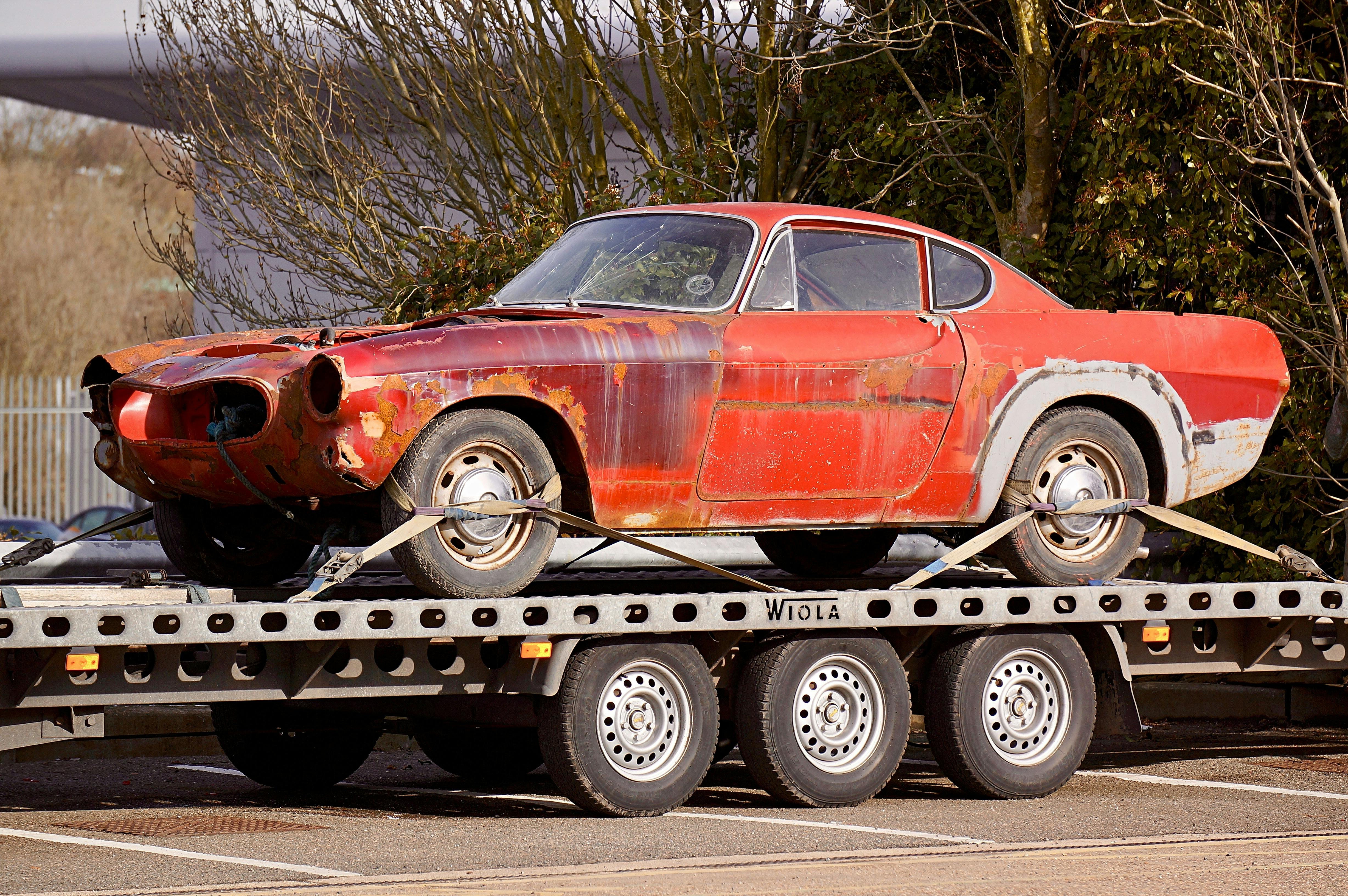 Tow truck and junk car in Pasco County, Florida