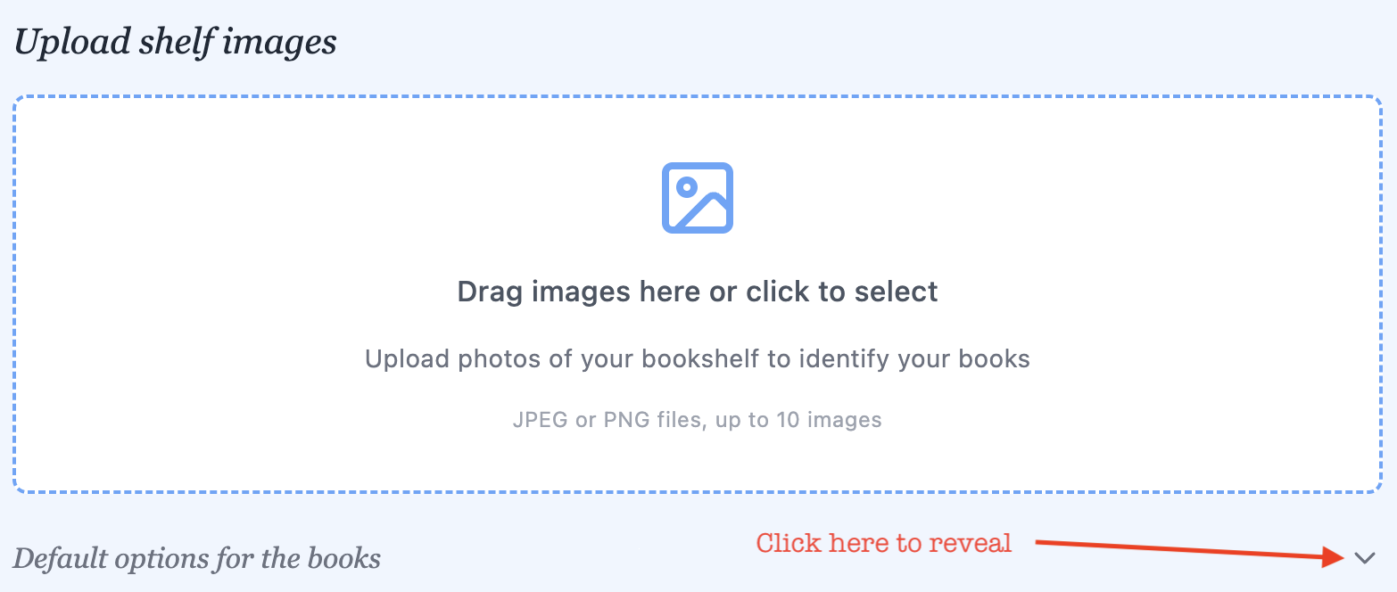 Hidden upload options