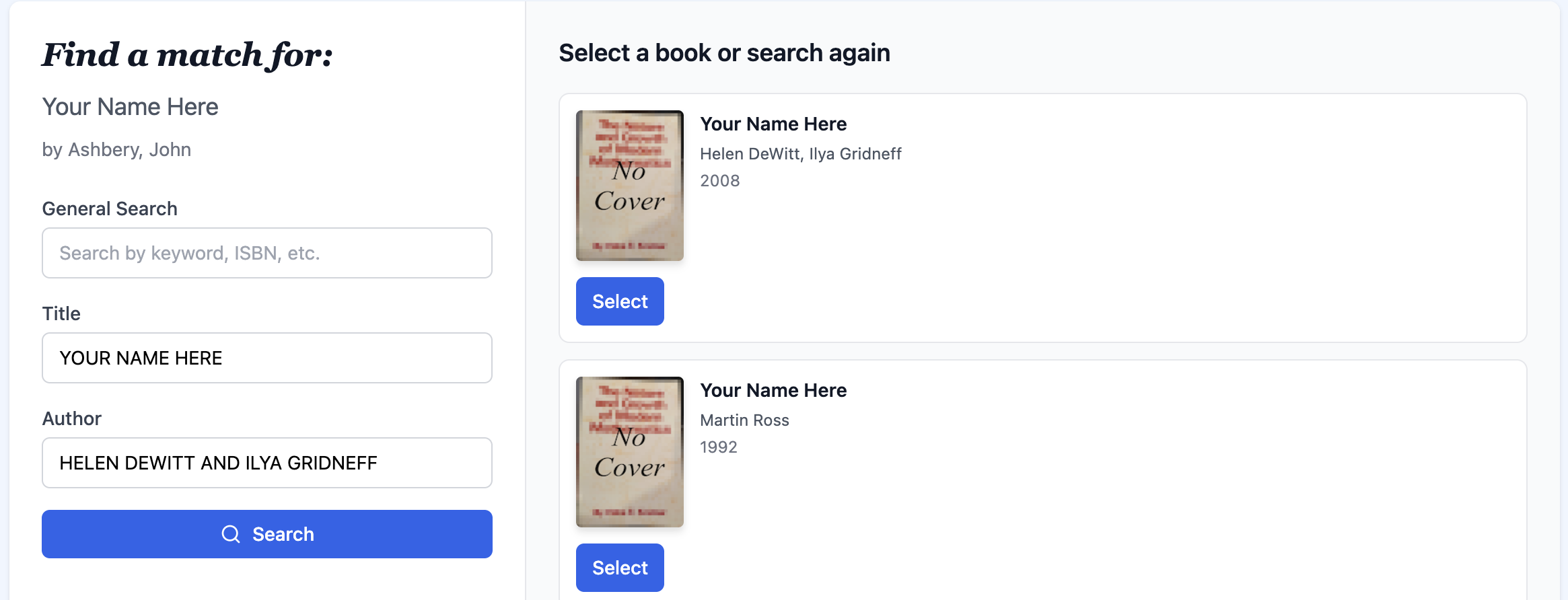 Wrong match bad search results