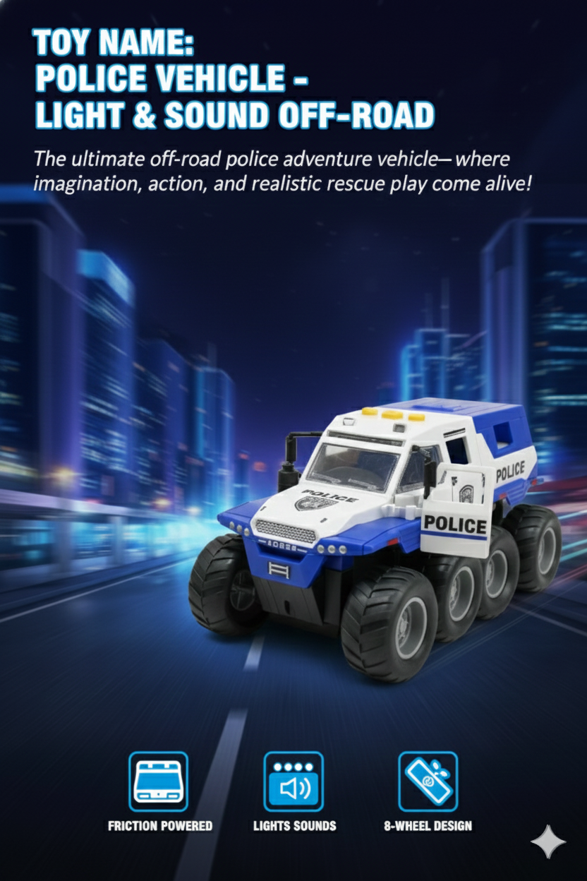 Light & Sound Off-Road Police Vehicle