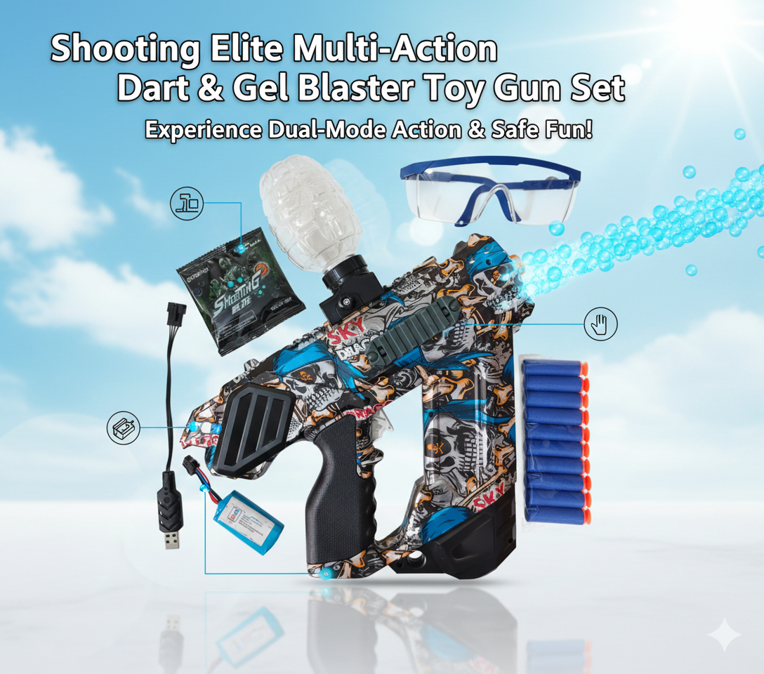 Shooting Elite Multi-Action Dart & Gel Blaster Toy Gun Set  - Image 5
