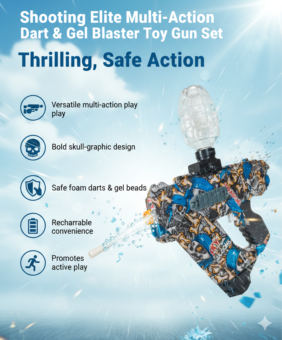 Shooting Elite Multi-Action Dart & Gel Blaster Toy Gun Set  - Image 6