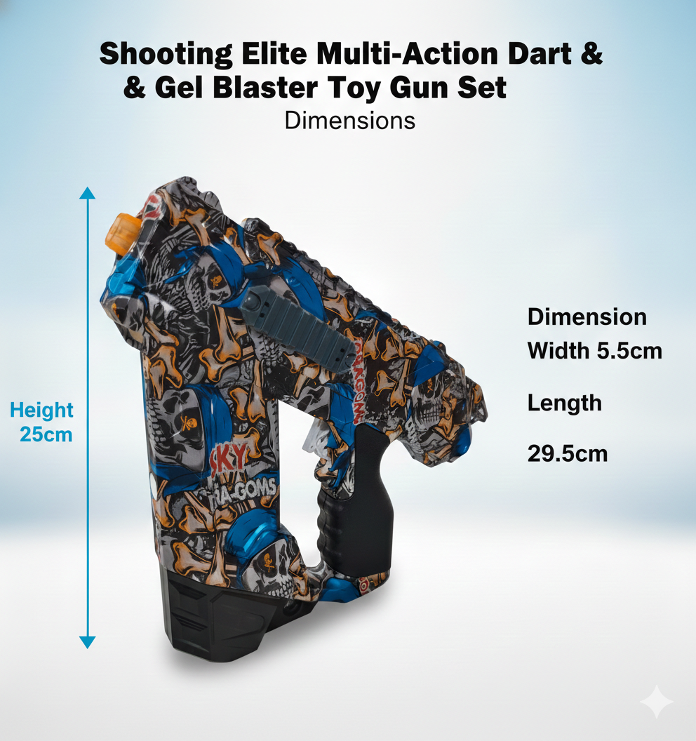 Shooting Elite Multi-Action Dart & Gel Blaster Toy Gun Set - Image 6