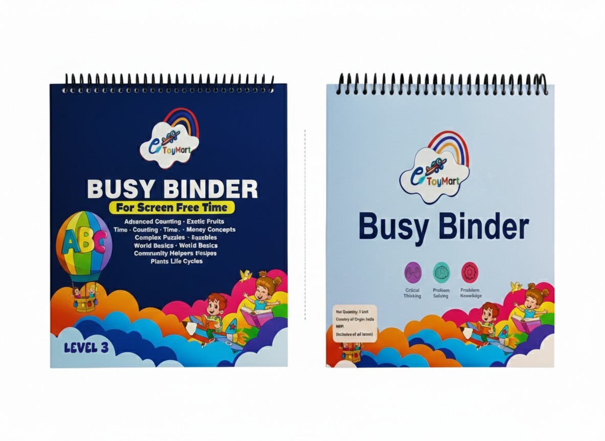 Busy Binder Level 2 Montessori Preschool Learning Binder | Reusable Velcro Activity Book | Screen-Free Educational Toy for 2–5 Years | Alphabet, Numbers, Emotions, Science & Skill Development - Image 2