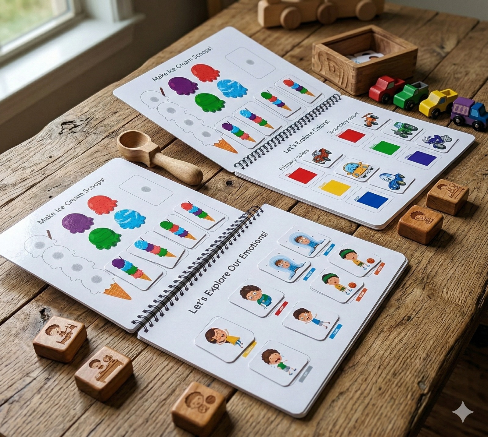 Busy Binder Level 2 Montessori Preschool Learning Binder | Reusable Velcro Activity Book | Screen-Free Educational Toy for 2–5 Years | Alphabet, Numbers, Emotions, Science & Skill Development - Image 4