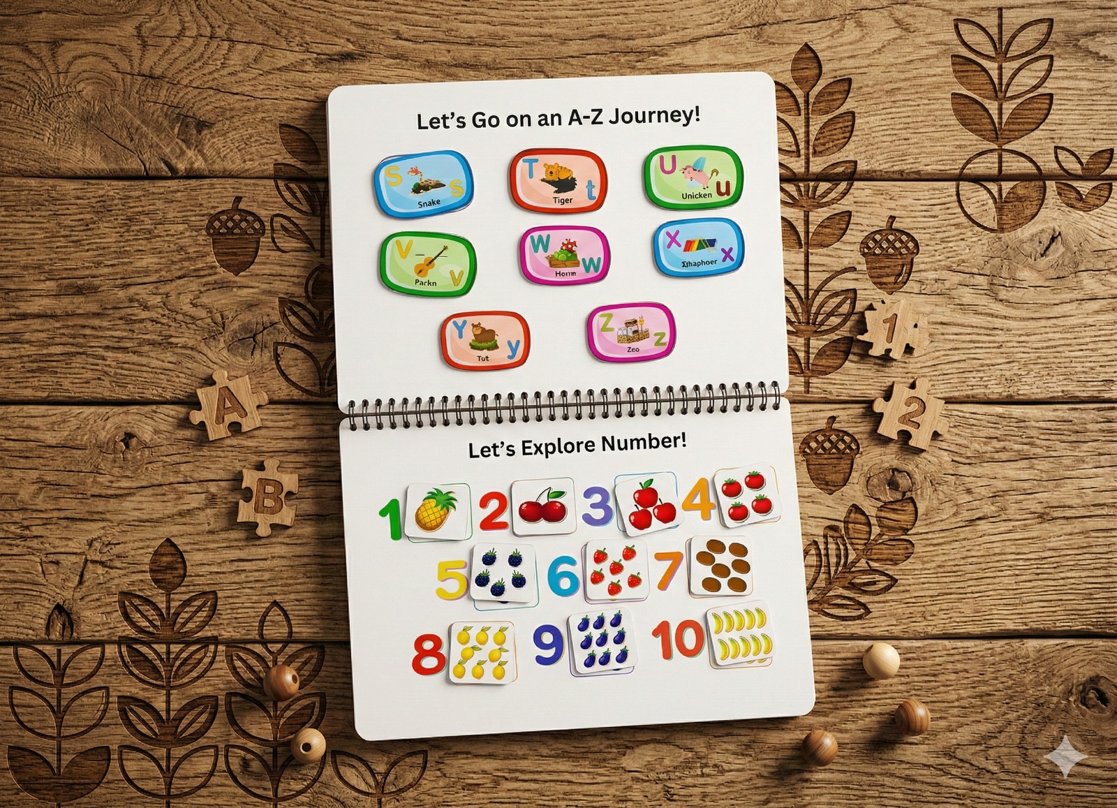 Busy Binder Level 2 Montessori Preschool Learning Binder | Reusable Velcro Activity Book | Screen-Free Educational Toy for 2–5 Years | Alphabet, Numbers, Emotions, Science & Skill Development - Image 5