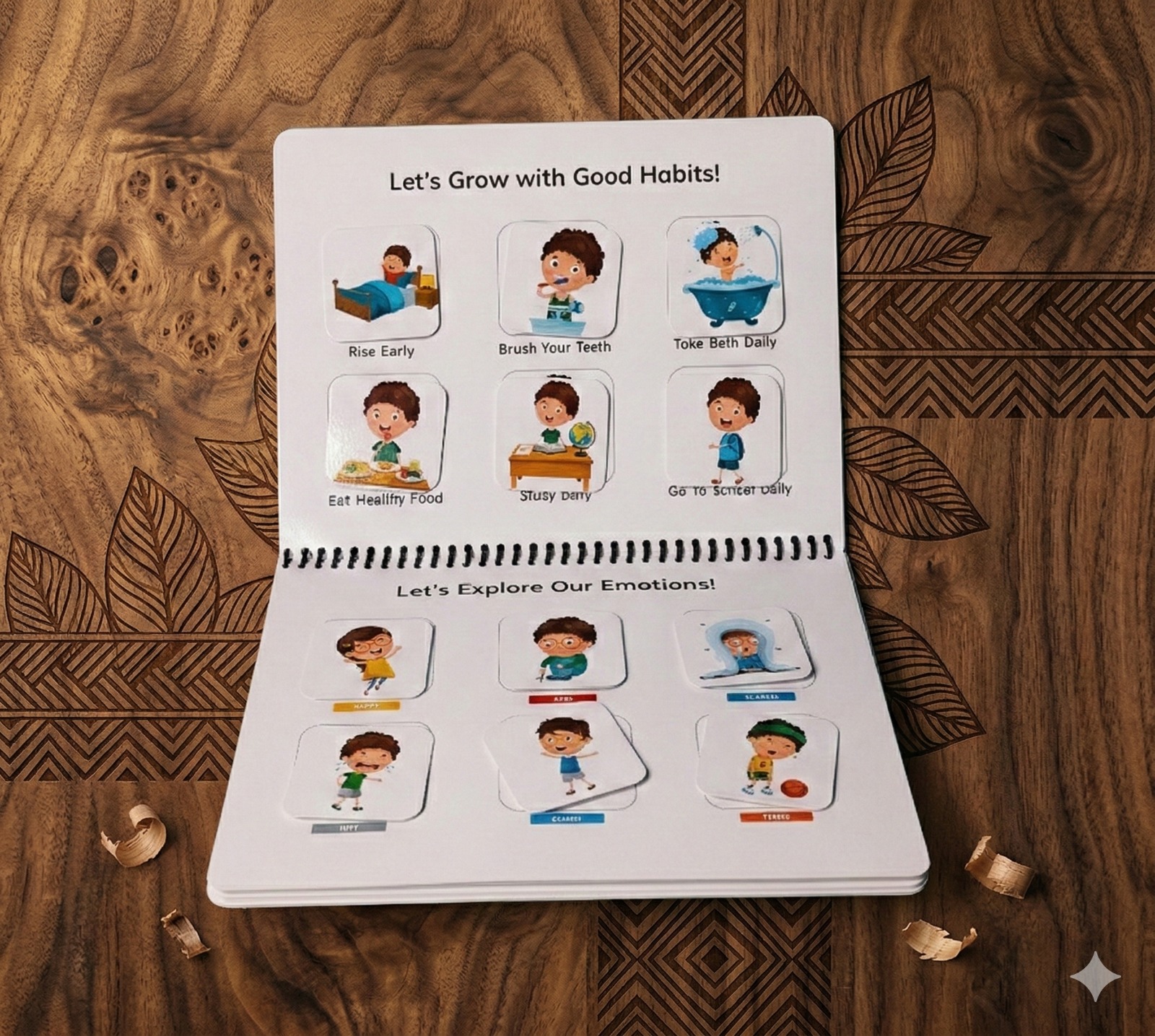 Busy Binder Level 2 Montessori Preschool Learning Binder | Reusable Velcro Activity Book | Screen-Free Educational Toy for 2–5 Years | Alphabet, Numbers, Emotions, Science & Skill Development - Image 6