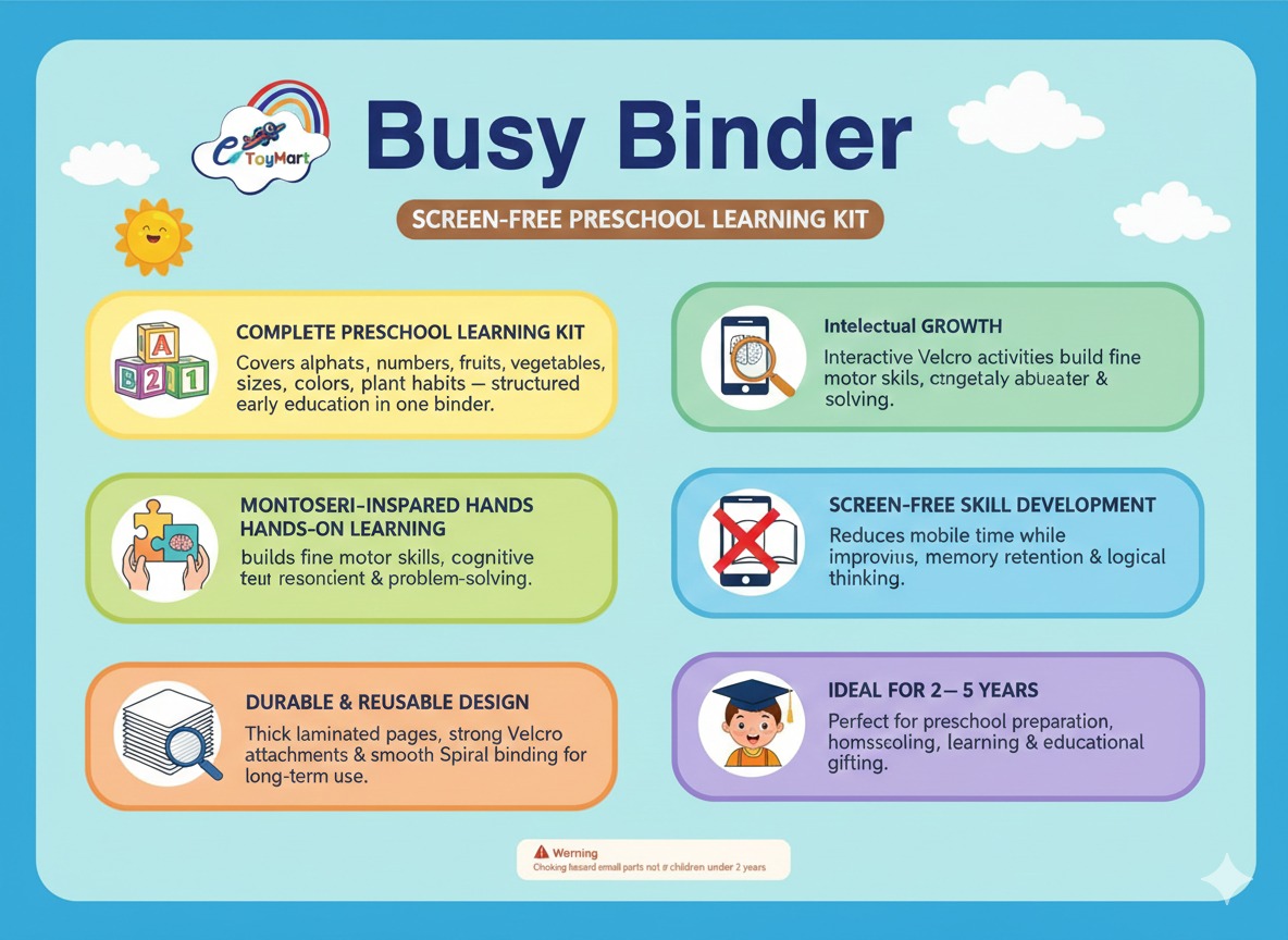 Busy Binder – Level 1 | Preschool Montessori Learning Activity Binder - Image 6