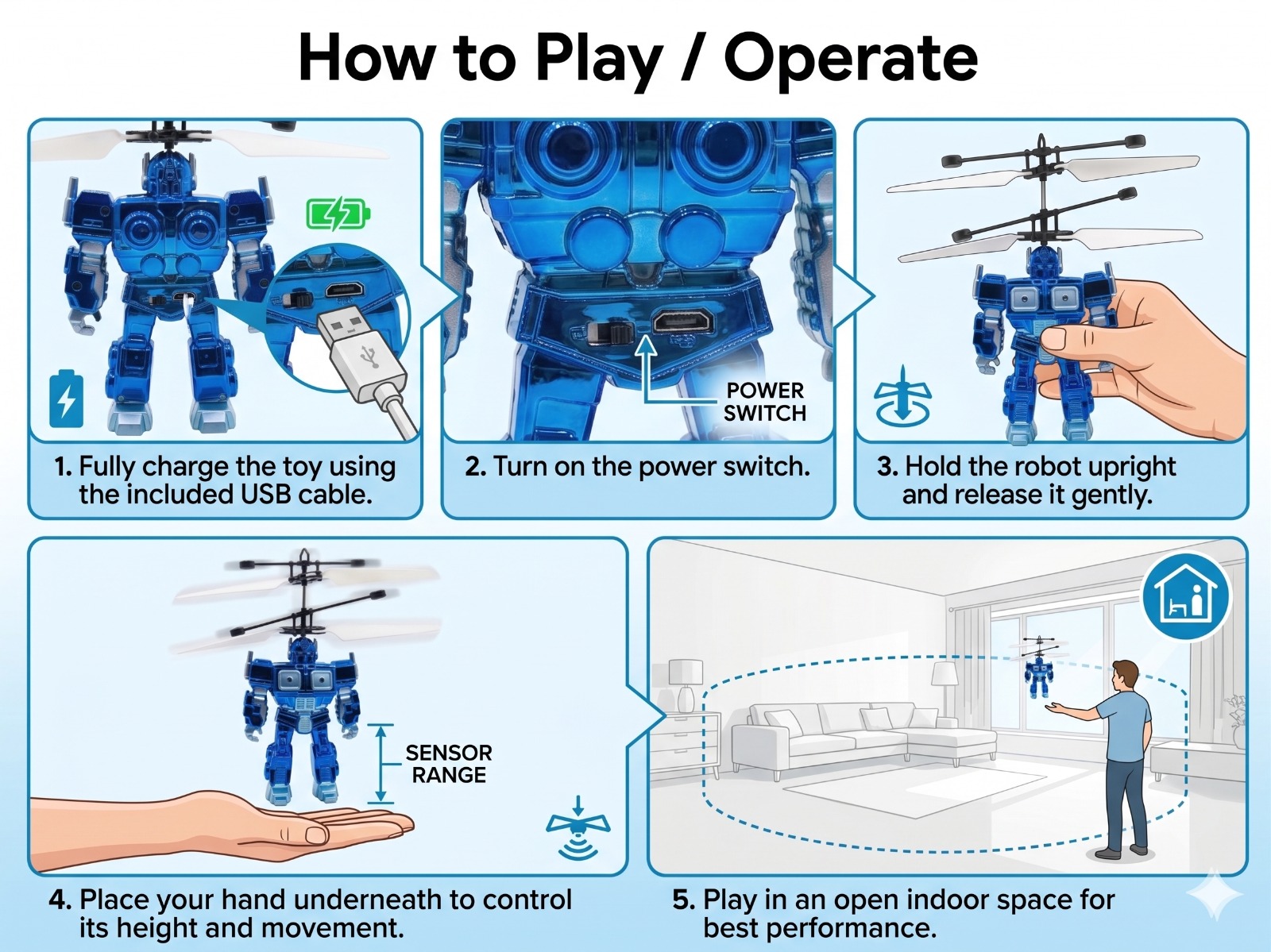Flying Robot Blue - Image 3