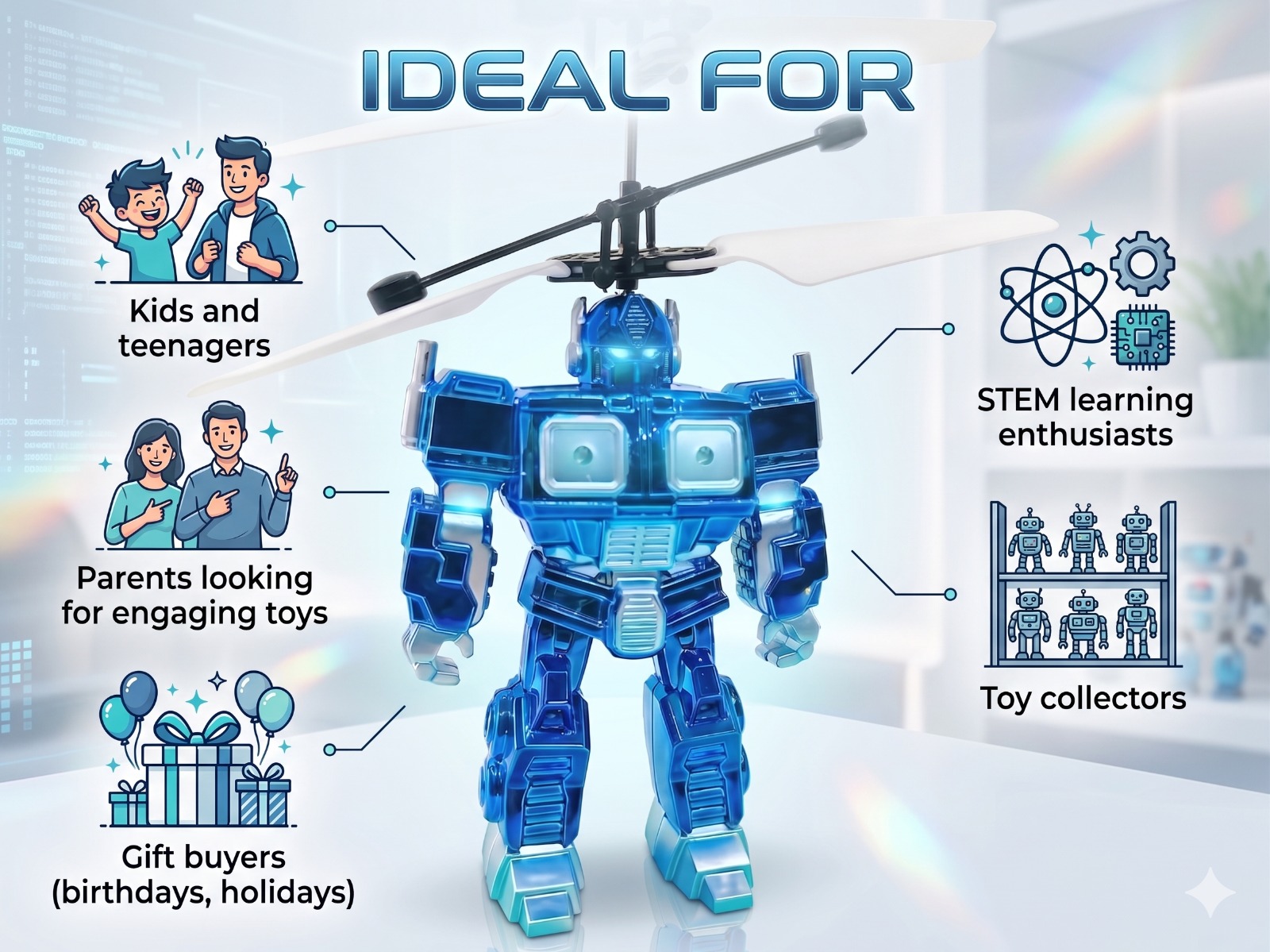 Flying Robot Blue - Image 6
