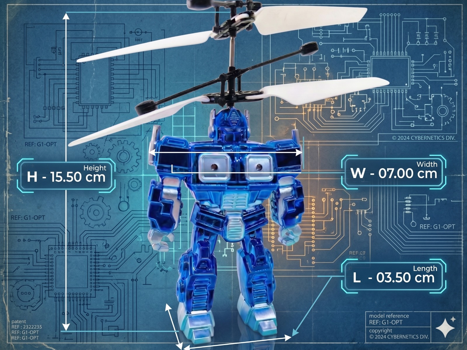 Flying Robot Blue