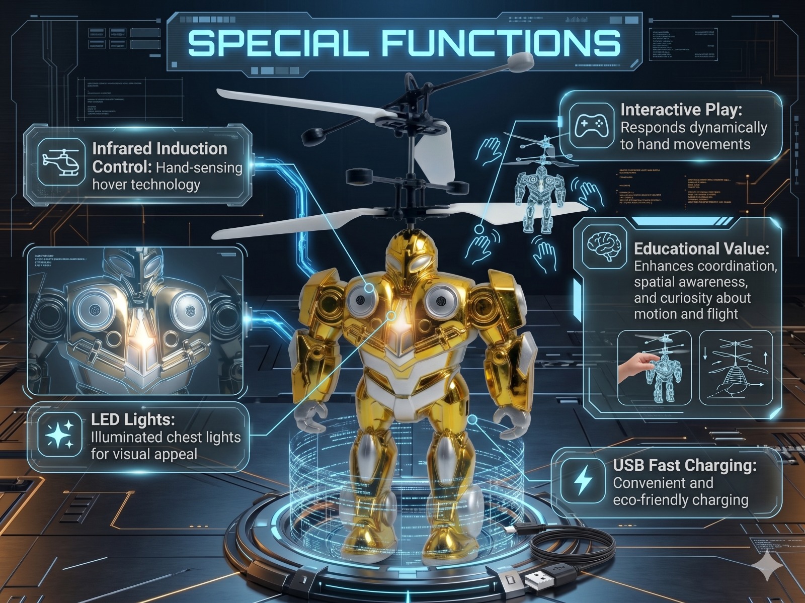 Flying Robot Yellow - Image 5