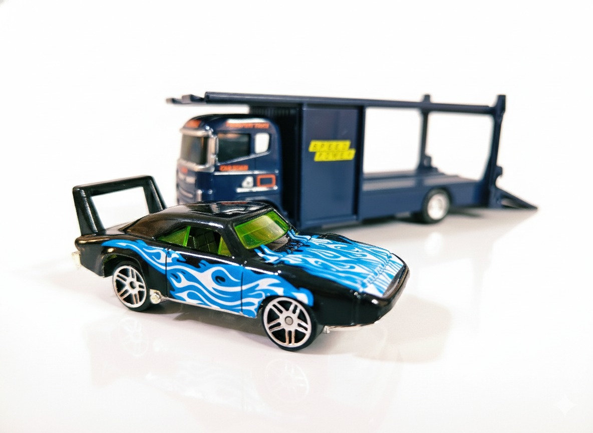Auto Truck Trailer Dia Cast Metal Car Carrier