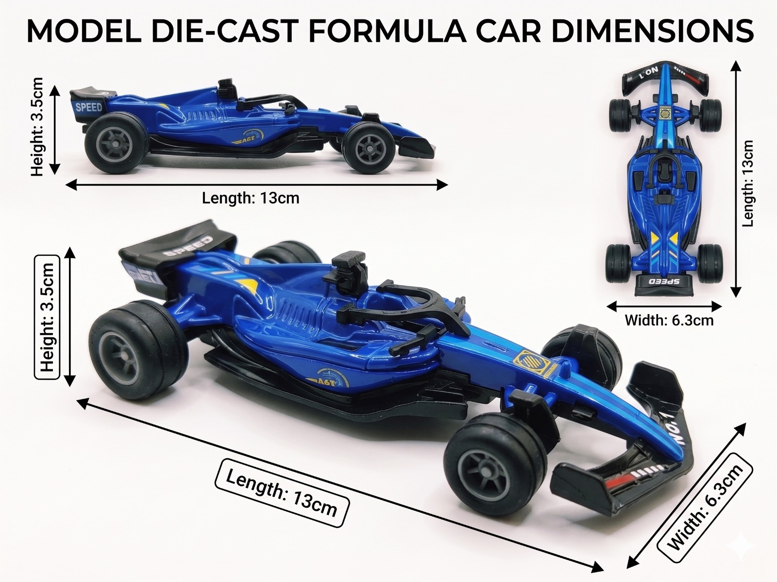 Alloy Racing Formula Car Set Red & Blue - Image 6