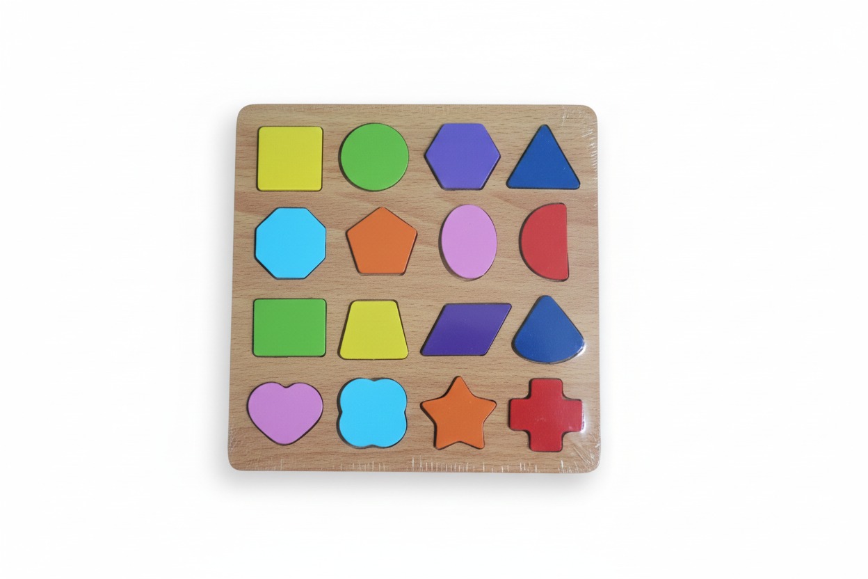 Wooden Alphabet, Numbers & Shapes Puzzle Set - Image 3
