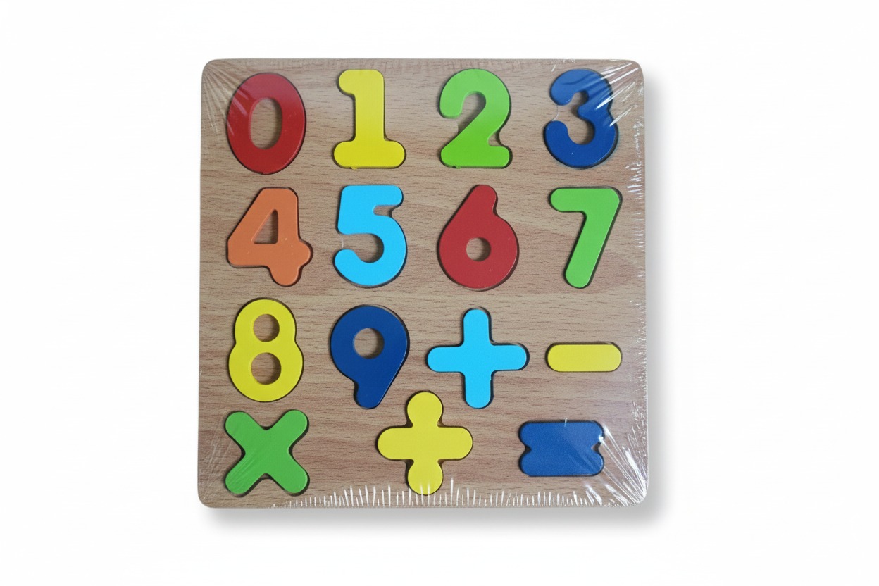 Wooden Alphabet, Numbers & Shapes Puzzle Set - Image 4