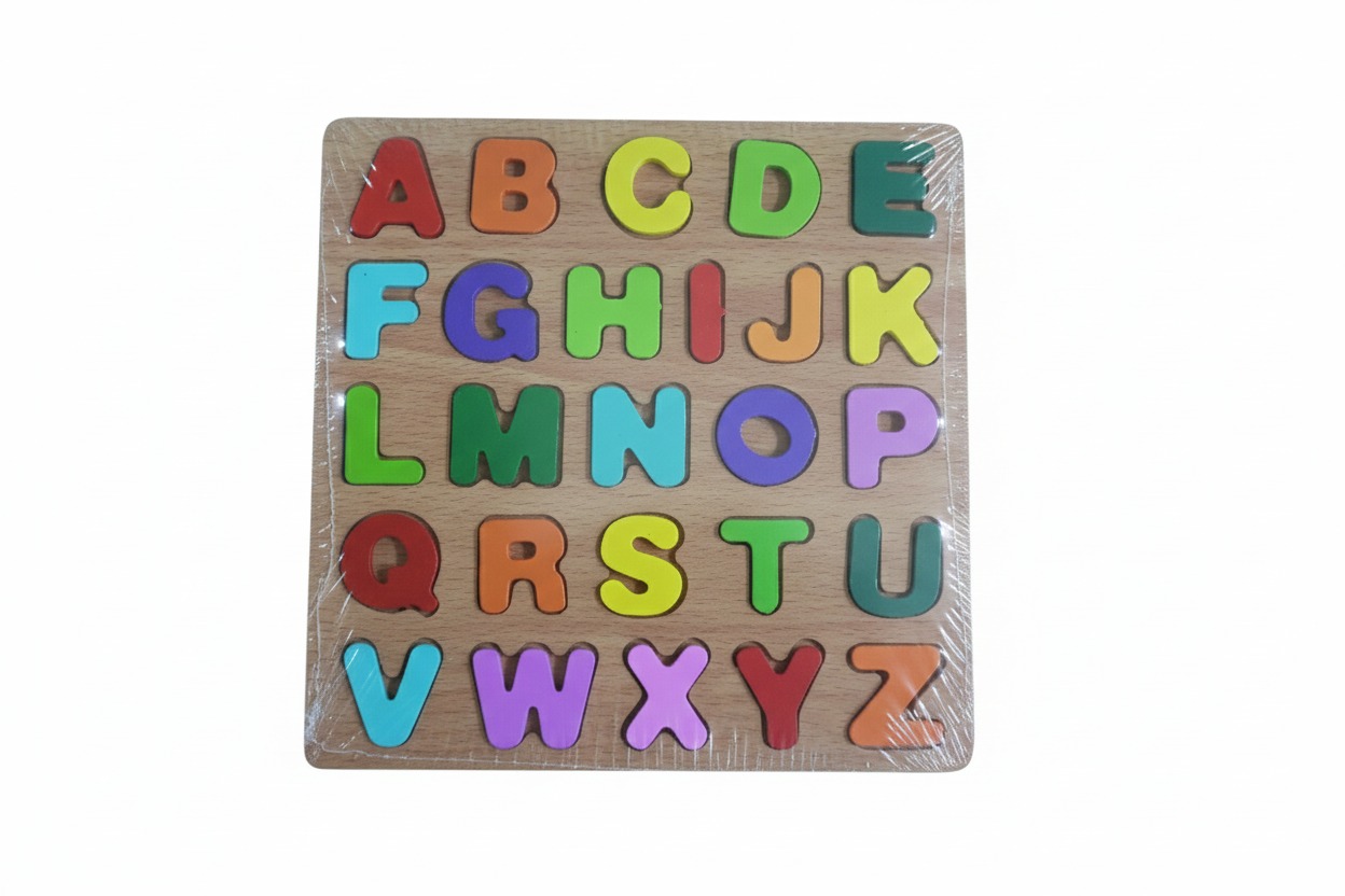 Wooden Alphabet, Numbers & Shapes Puzzle Set - Image 7