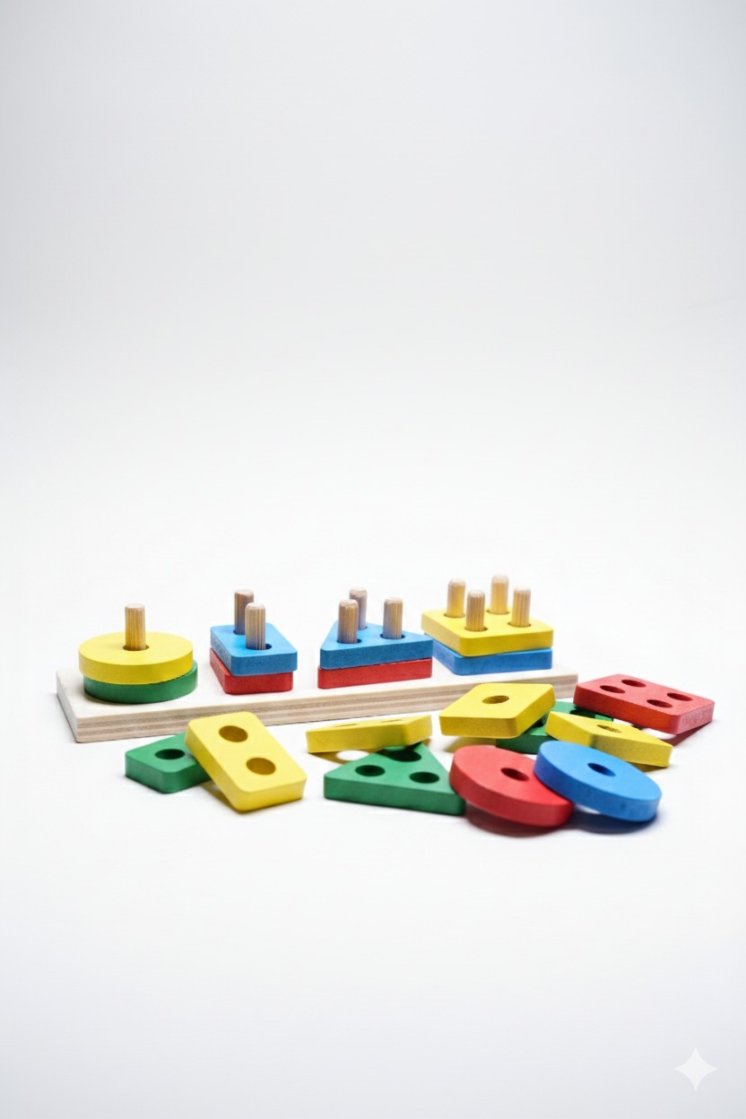 Wooden Shape & Color Sorting Board - Image 4