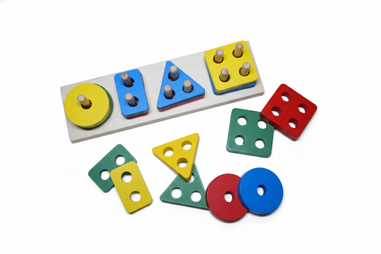 Wooden Shape & Color Sorting Board - Image 7