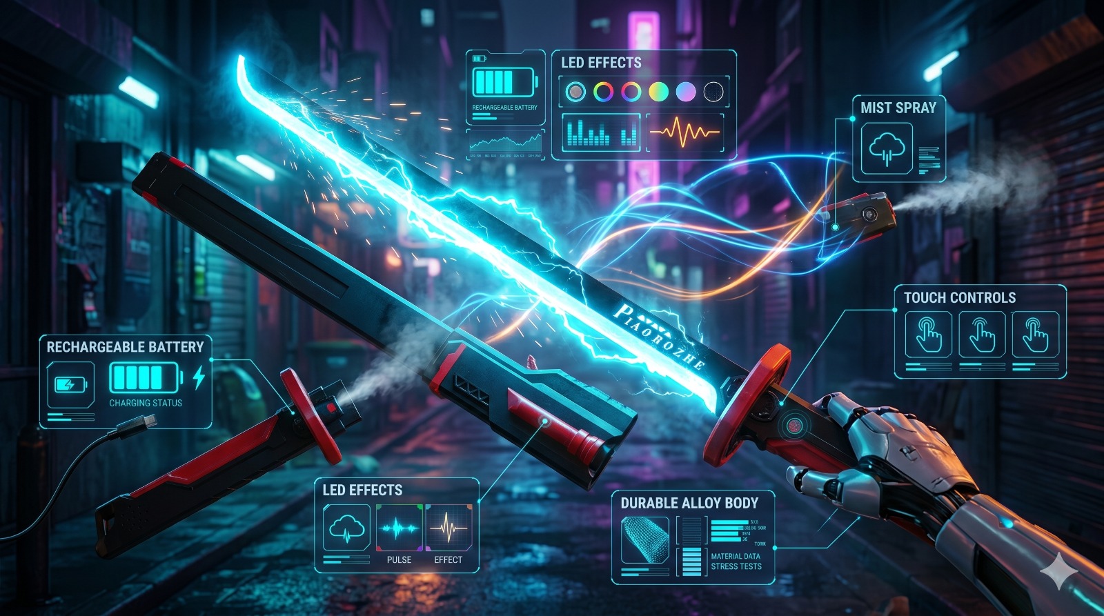Dazzling Spray LED Sword - Image 5