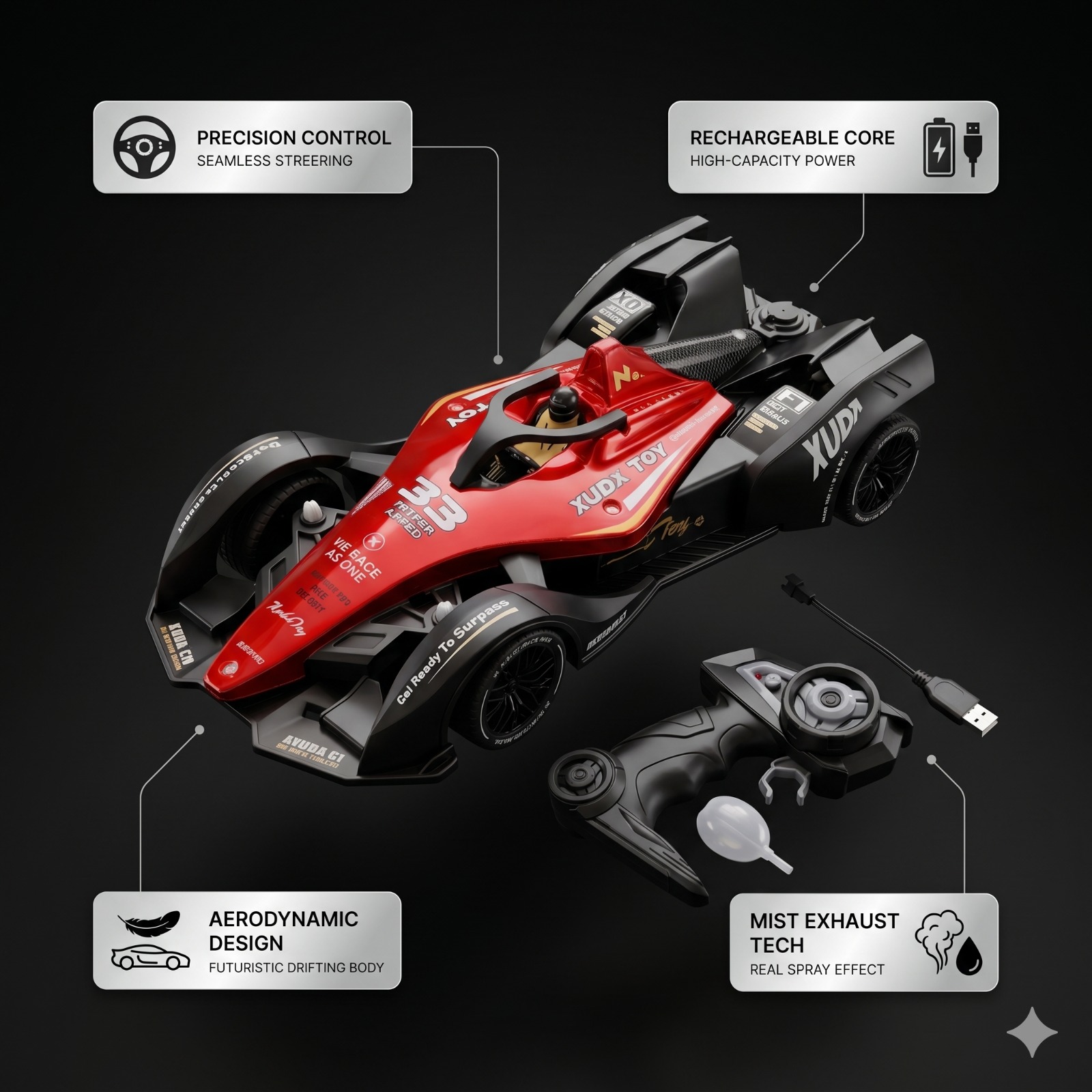 XUDA RC Racing Car - Red