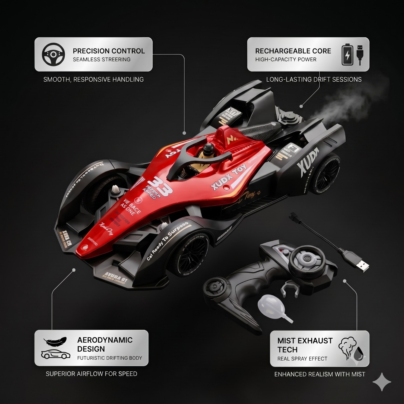 XUDA RC Racing Car - Red
